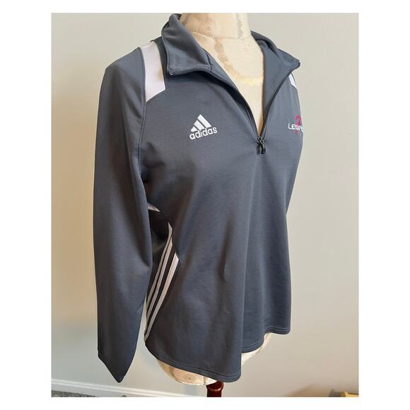 Adidas Athletic 1/4 Zip Pullover Jacket with Legacy Logo Large - Picture 3 of 8